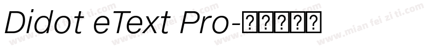 Didot eText Pro字体转换